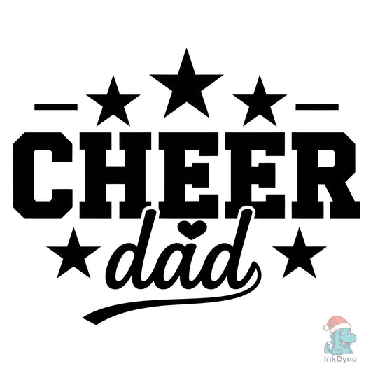 Cheer Dad Star Typography Design - DTF Transfer