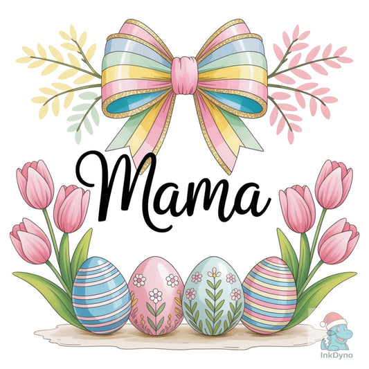 Mama Floral Easter Spring Bunny Egg - DTF Transfer