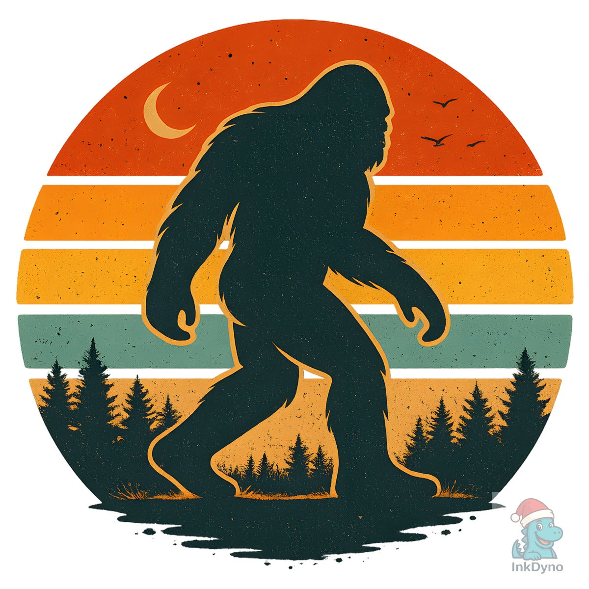 Bigfoot Retro Design 70s Retro T-shirt