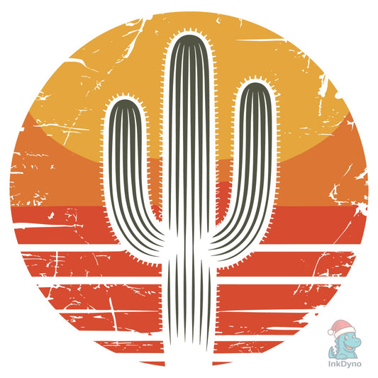 Vintage Cactus Illustration Wild West - DTF Transfer
