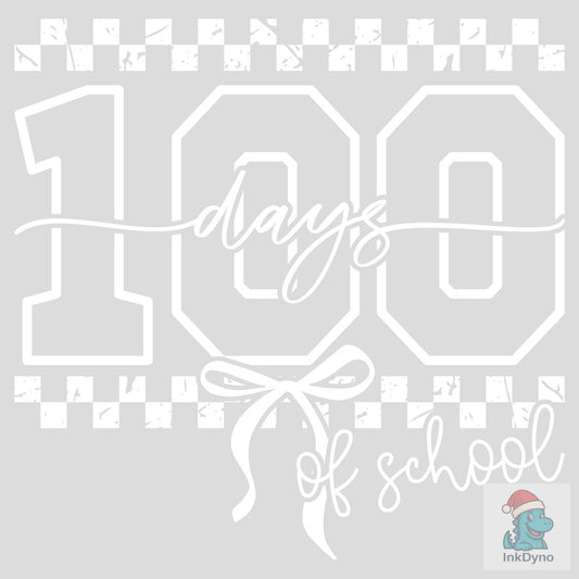 100 Days of School Bow Coquette - DTF Transfer