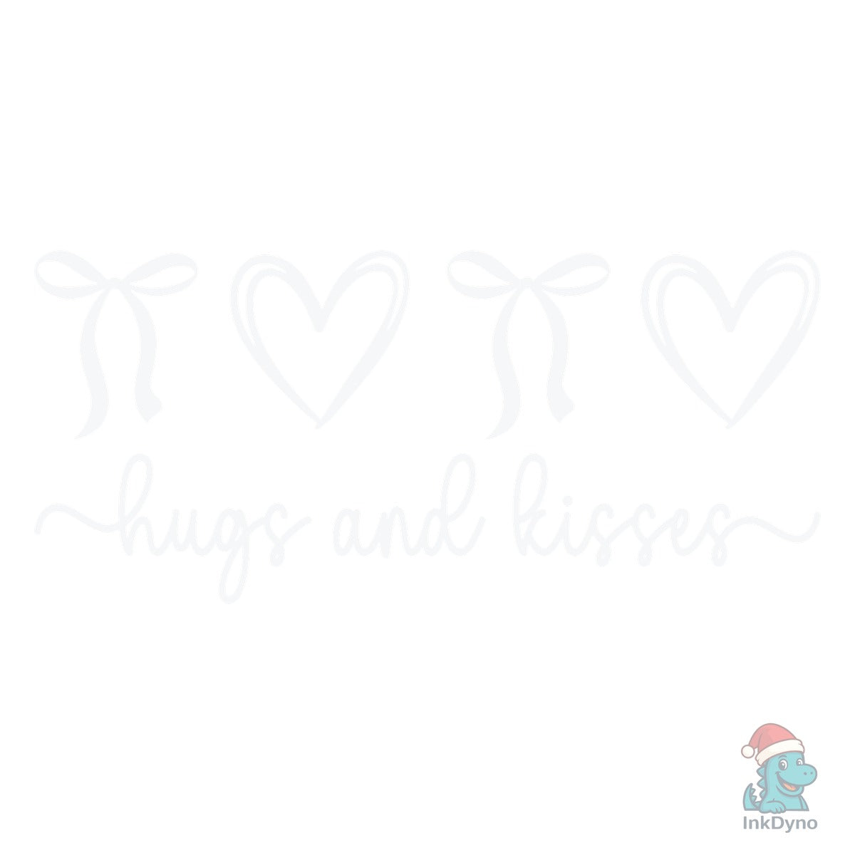 Coquette Valentine Hugs and Kisses Heart