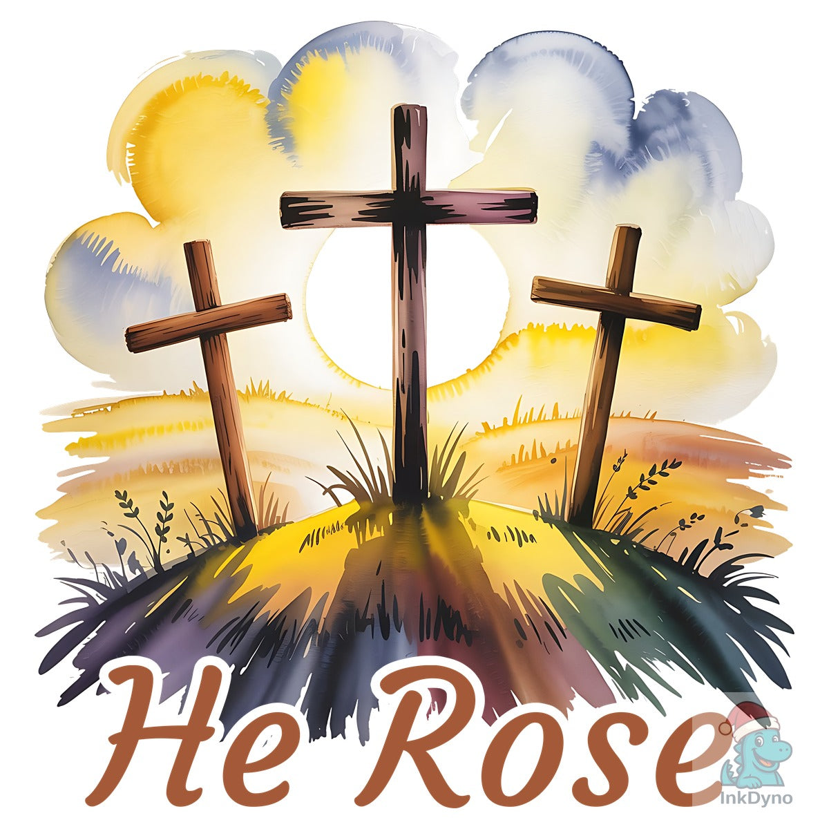 He Rose Christian Easter Cross Design