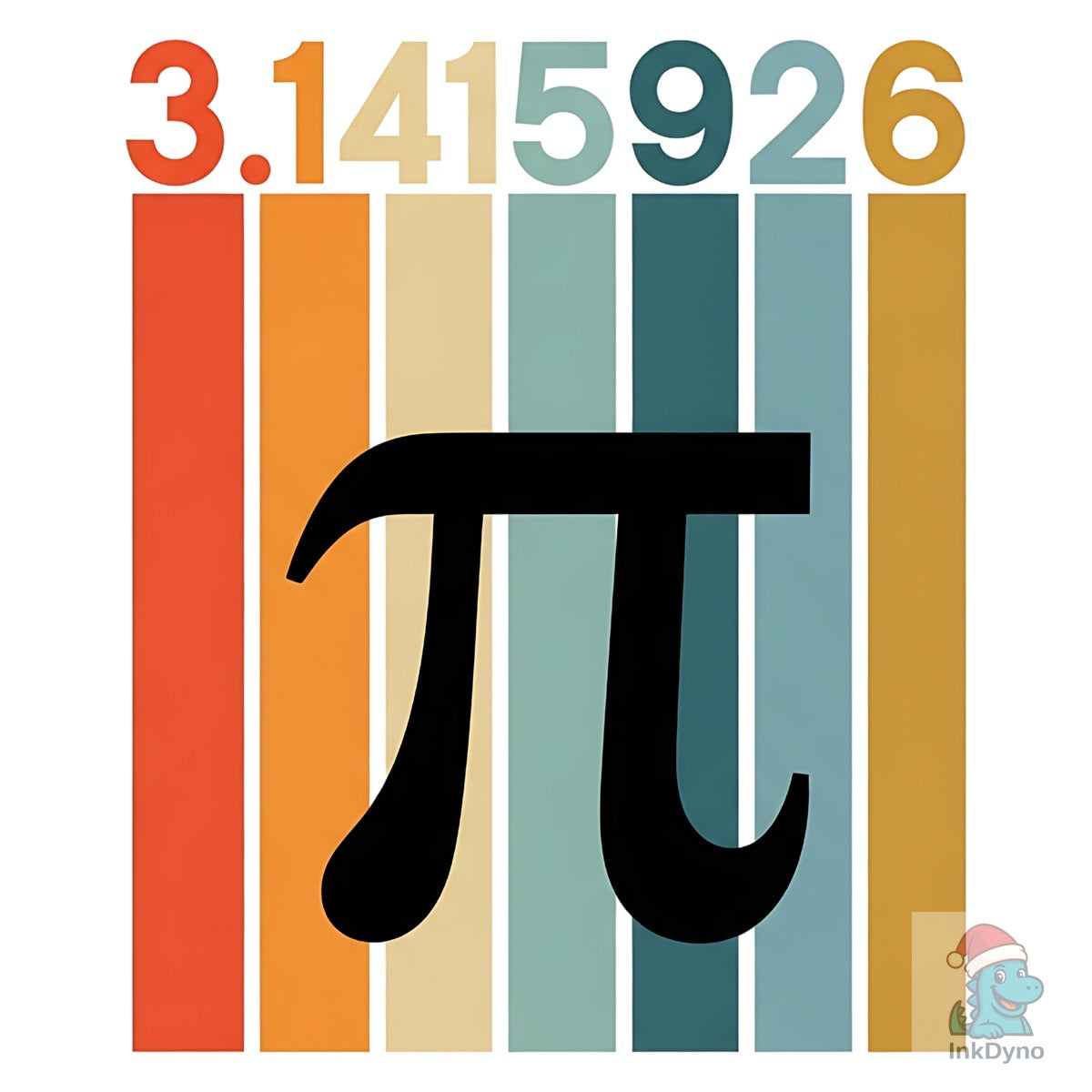 Pi Day Math Numbers Retro