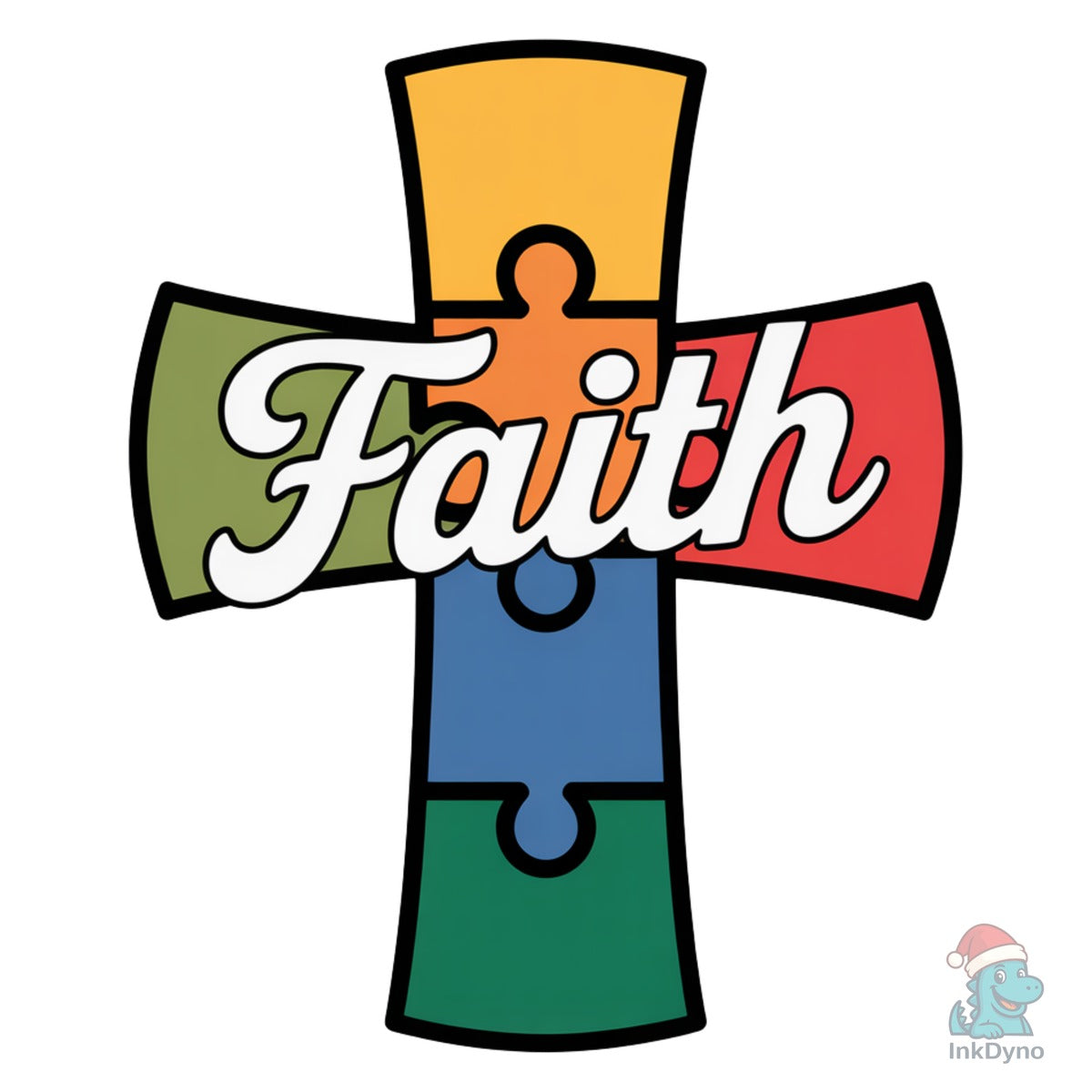 Autism Faith Cross Puzzle Cross