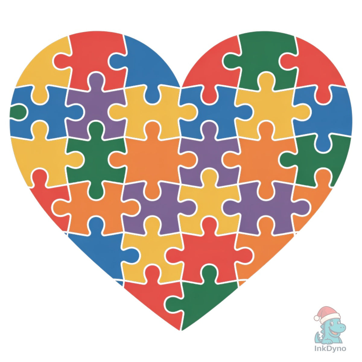 Autism Puzzle Heart Illustration