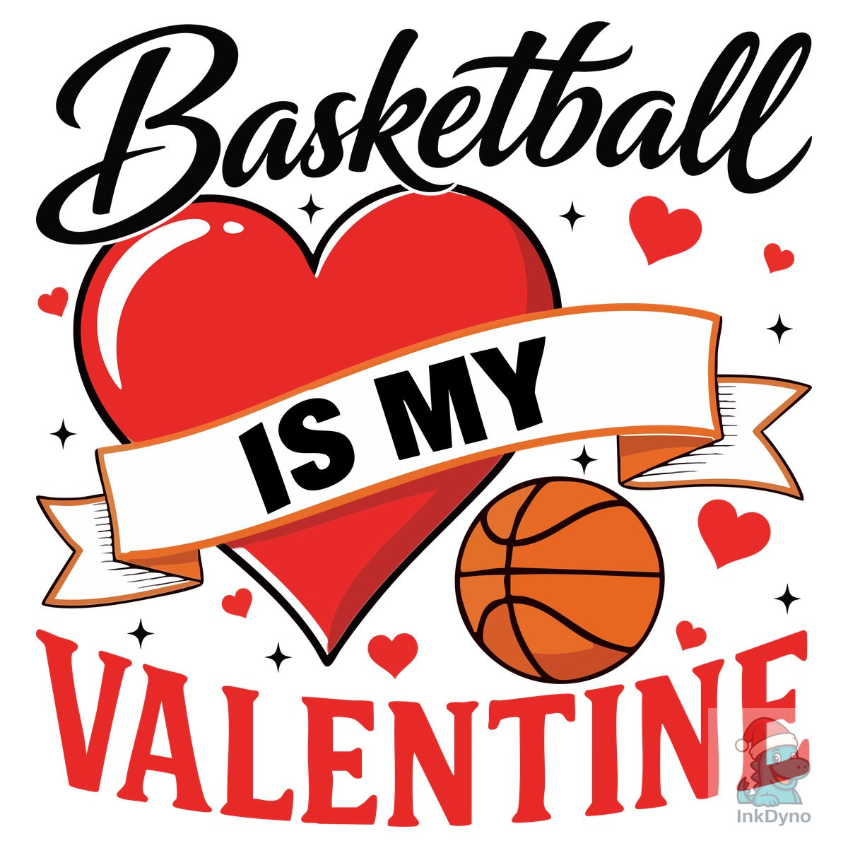 Basketball Valentine's Day T-Shirt