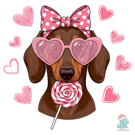 Cute Dog Love Valentine's Day T-Shirt - DTF Transfer