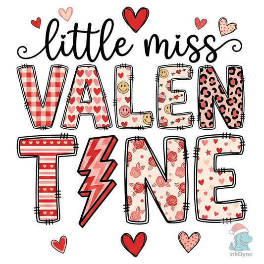 Little Miss Valentine's Day T-Shirt - DTF Transfer