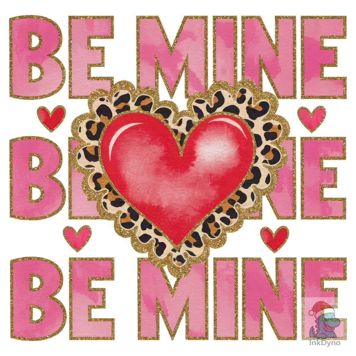 Be Mine Leopard Love Heart