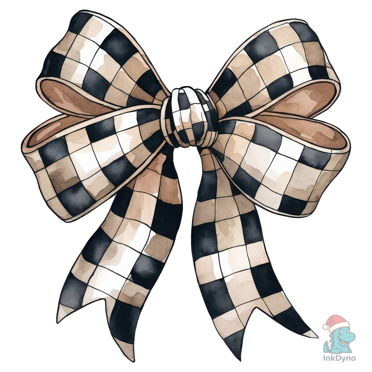 Coquette Vintage Checkered Bow