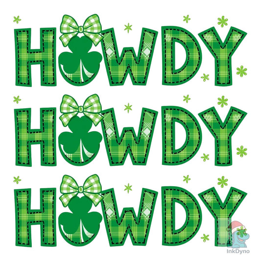 Howdy St. Patrick's Day Coquette Clover - DTF Transfer