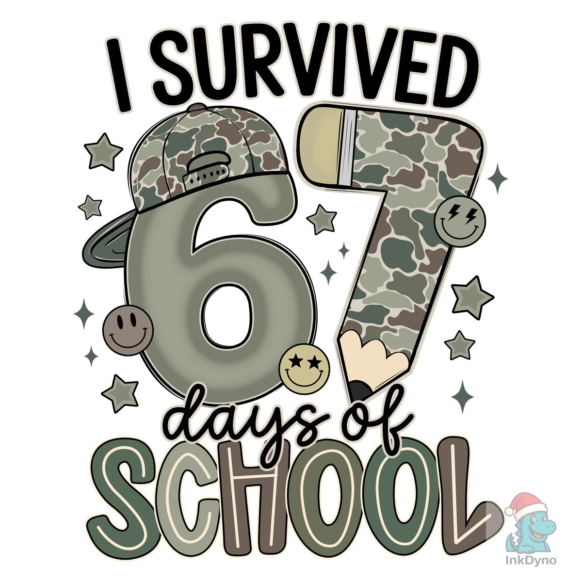 I Survived 67 Days of School Camo
