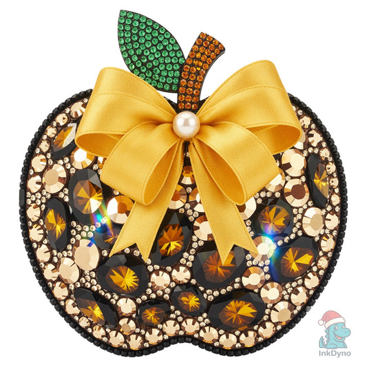 Rhinestone Apple Bow Diamond Shirt - DTF Transfer