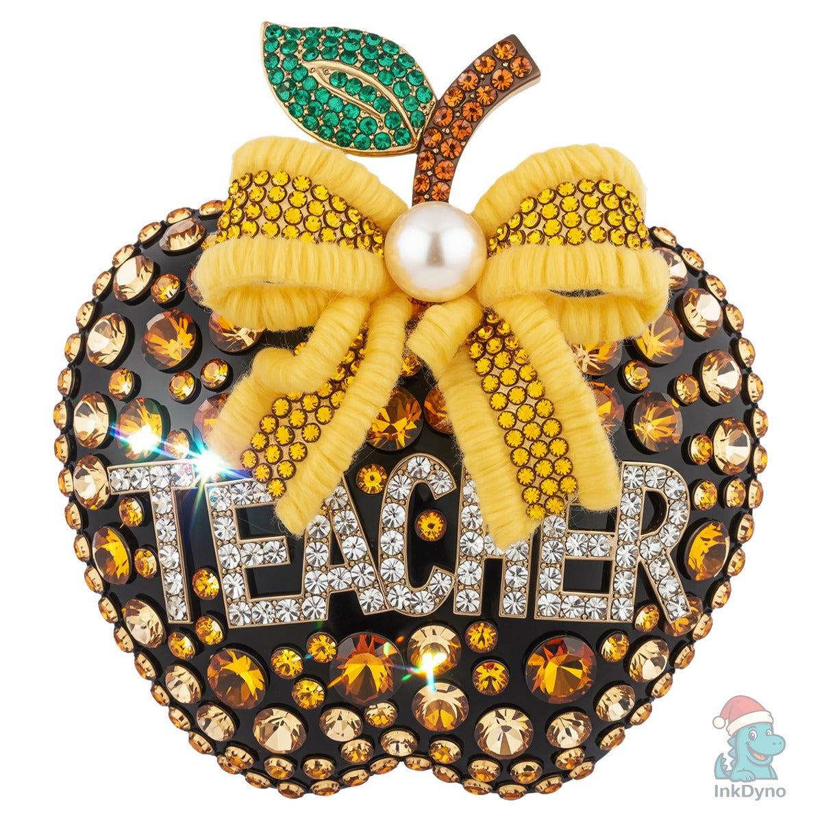 Rhinestone Apple Diamond Teacher School