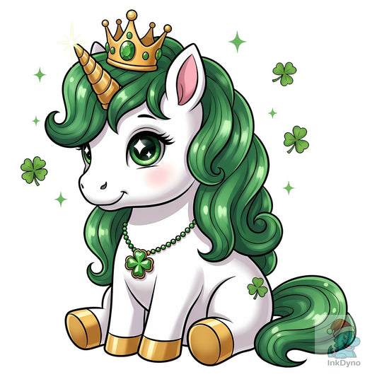 St Patrick's Day Unicorn - DTF Transfer