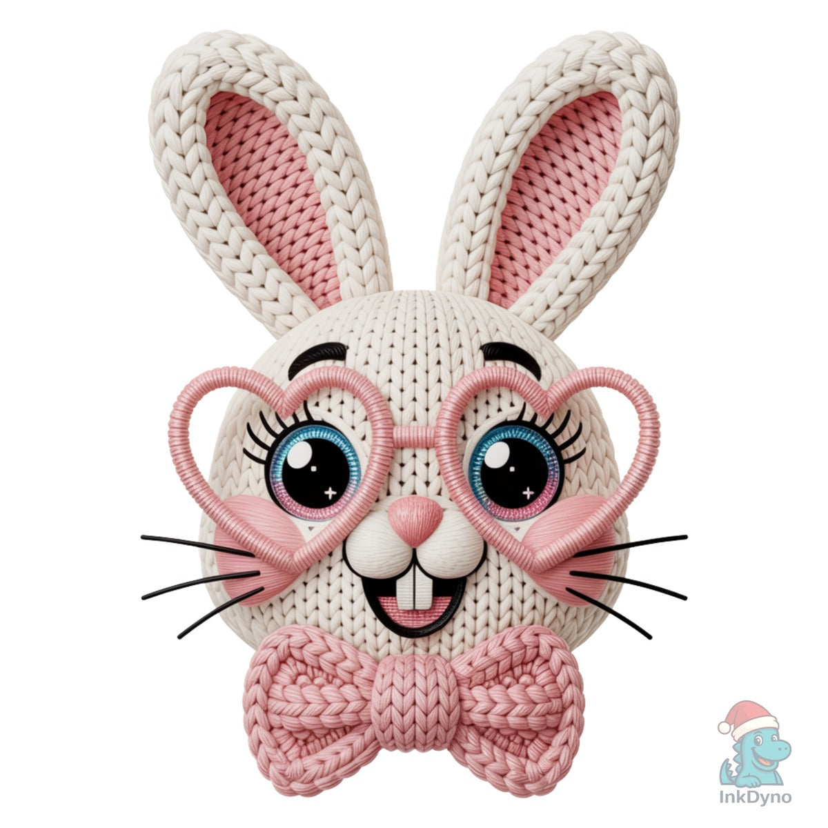 Crochet Cute Bunny Face Embroidery