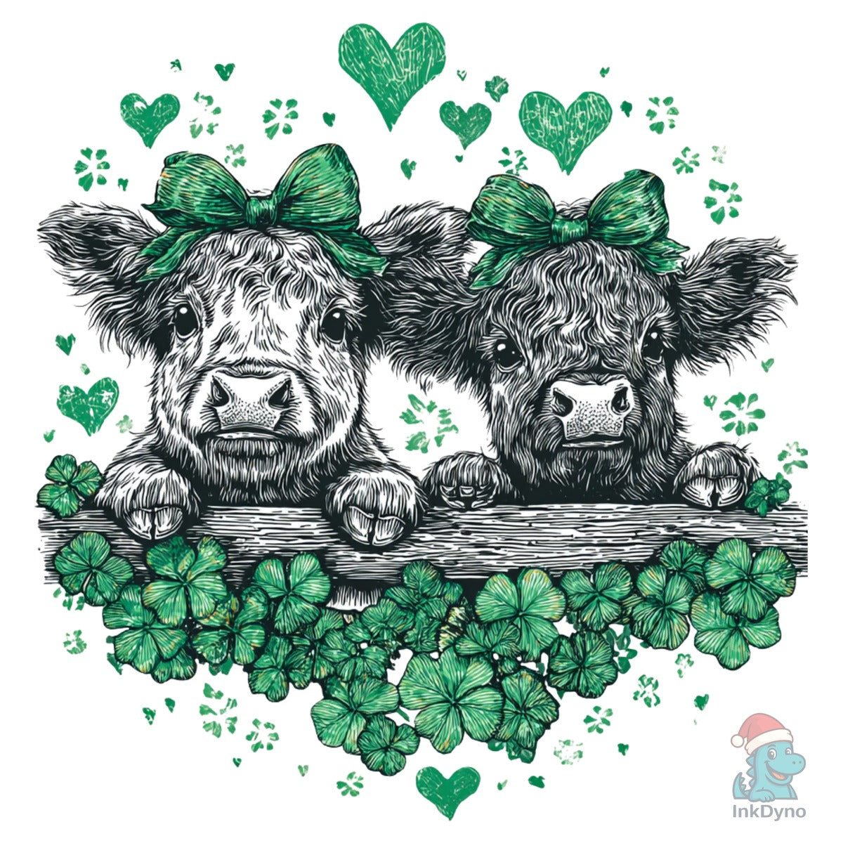 Funny Highland Cow St. Patrick's Day