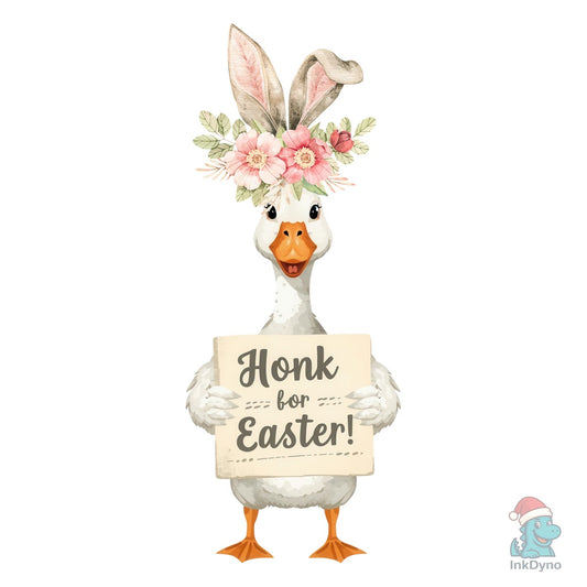 Funny Silly Goose Bunny Easter - DTF Transfer