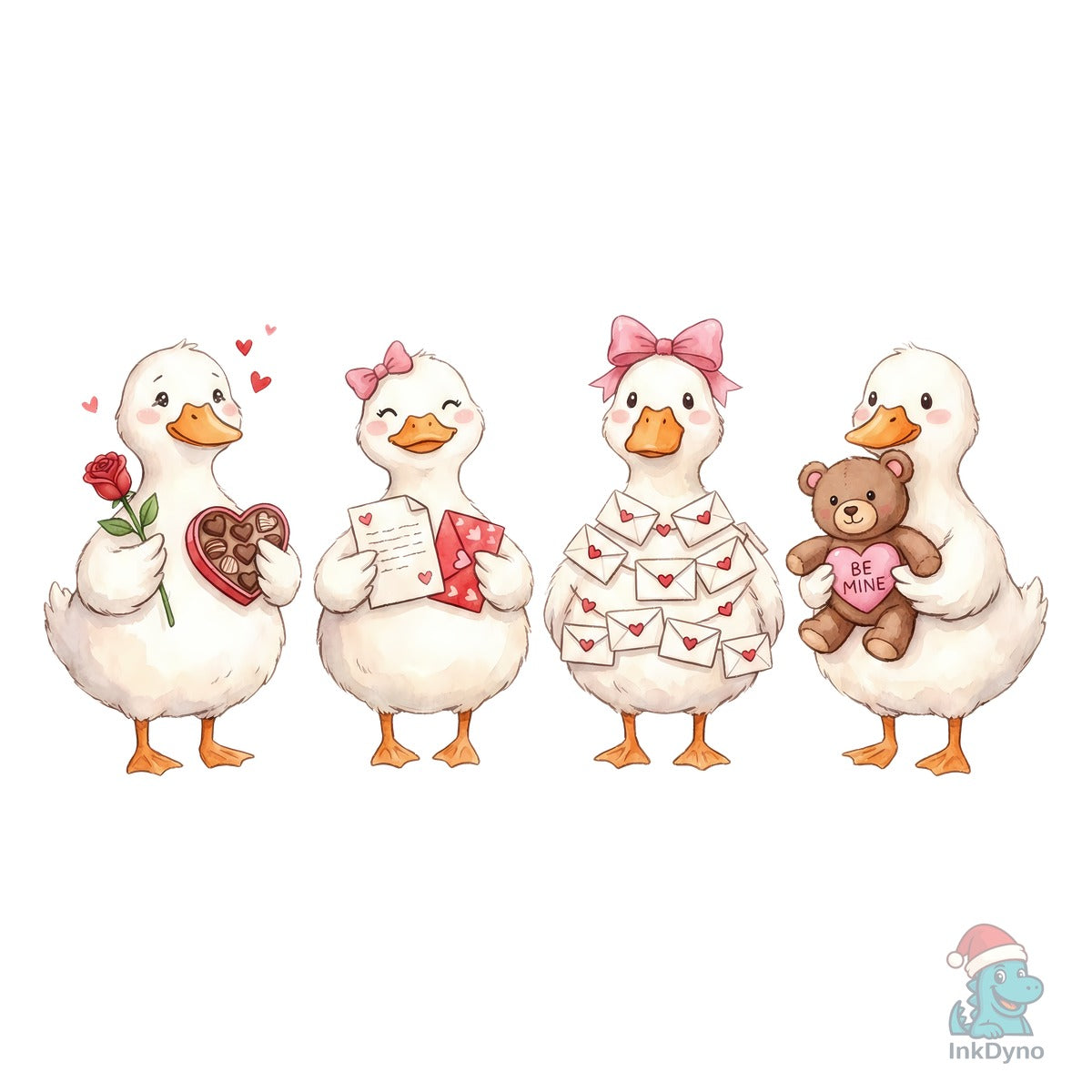 Cute Valentine Ducks