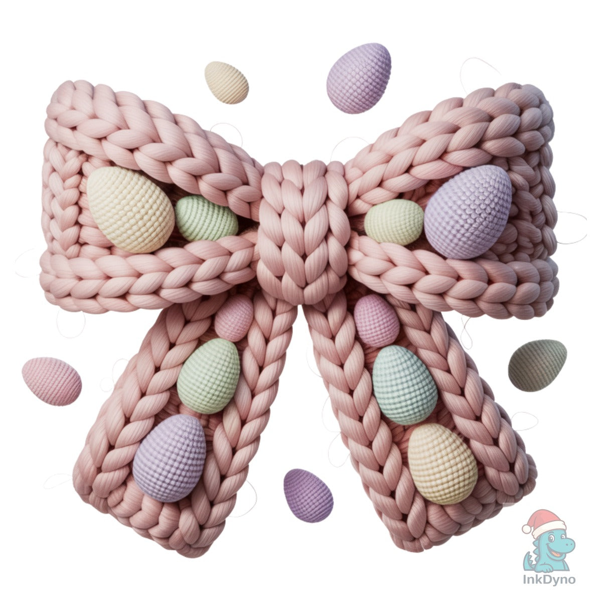 Easter Bunny Bow Crochet Embroidery
