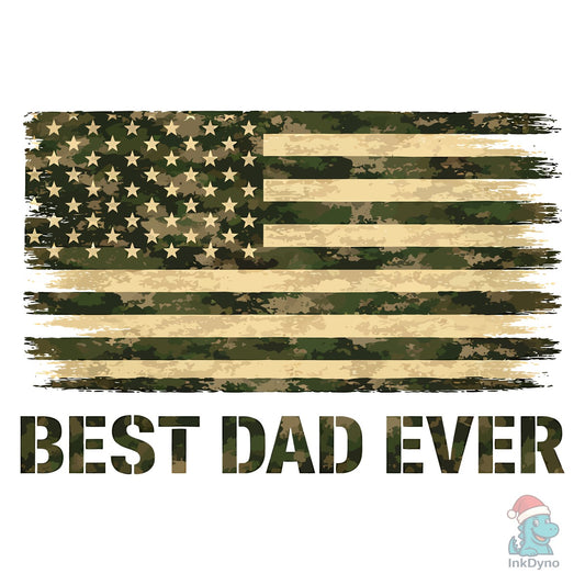 Camo American Flag Dad Tribute - DTF Transfer