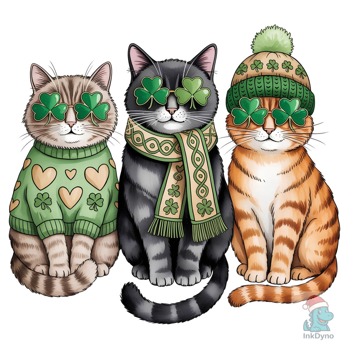 St. Patrick's Day Cats Lucky