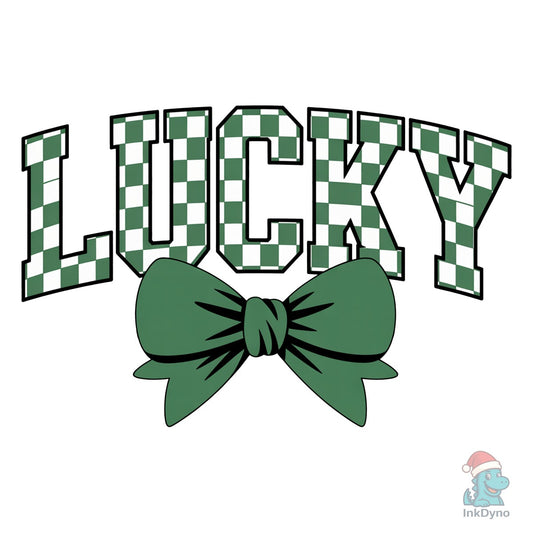 Retro Checkered Lucky St Patrick's Day - DTF Transfer