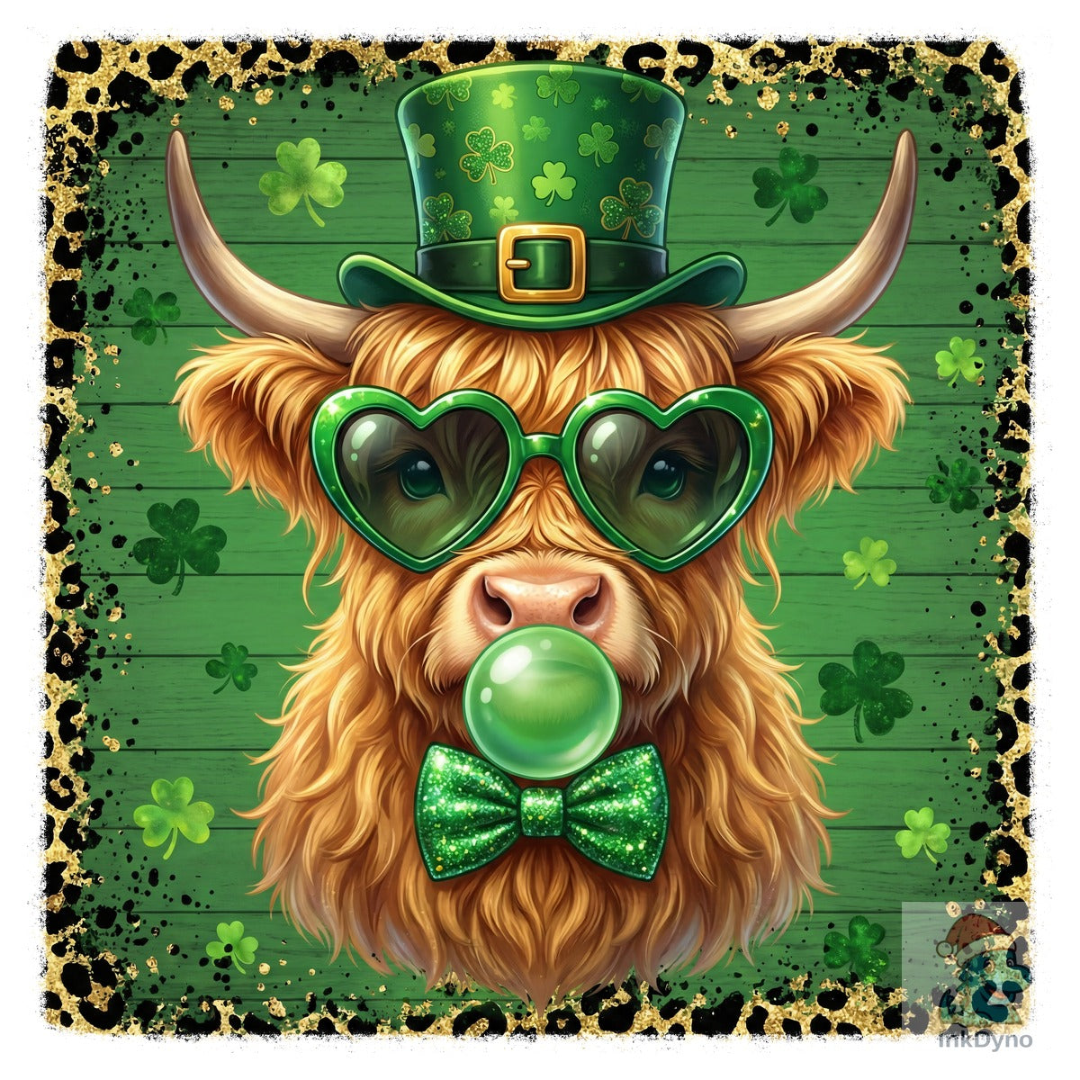 T Patrick's Day Highland Cow Sublimation