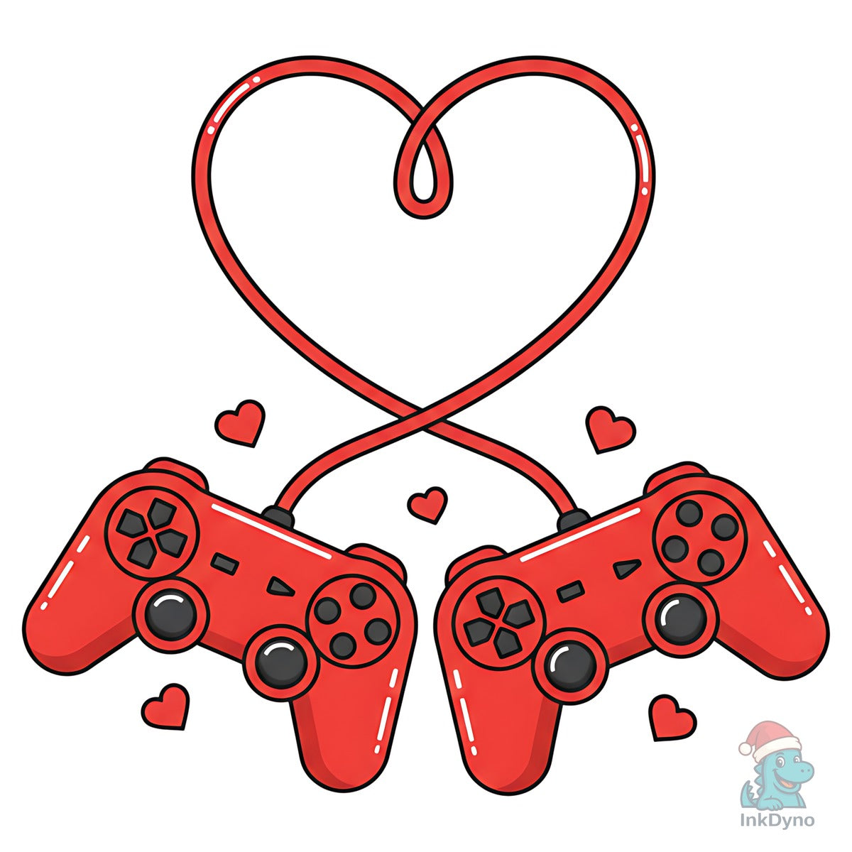Gamer Love Heart Controller Design