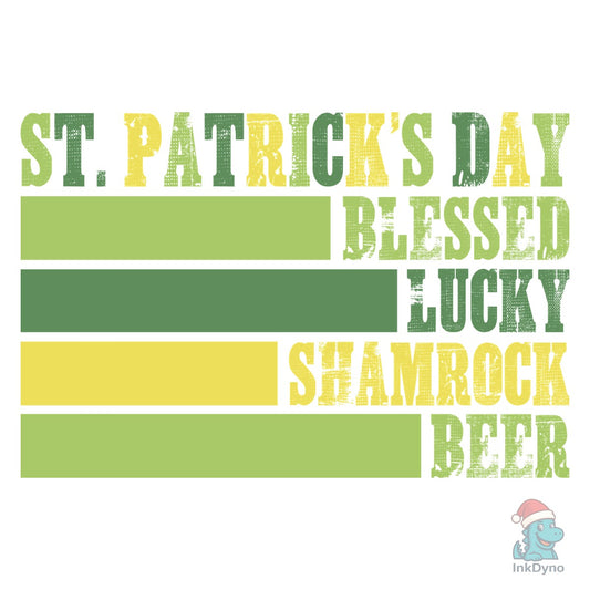 St Patty's Day Lucky Shamrock Lucky - DTF Transfer