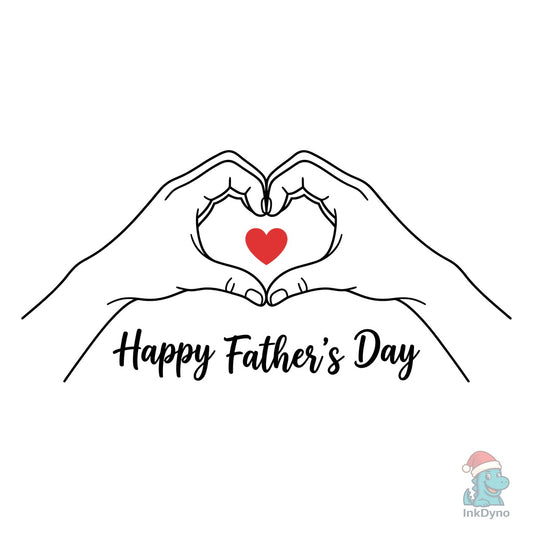 Happy Fathers Day Love Hands - DTF Transfer