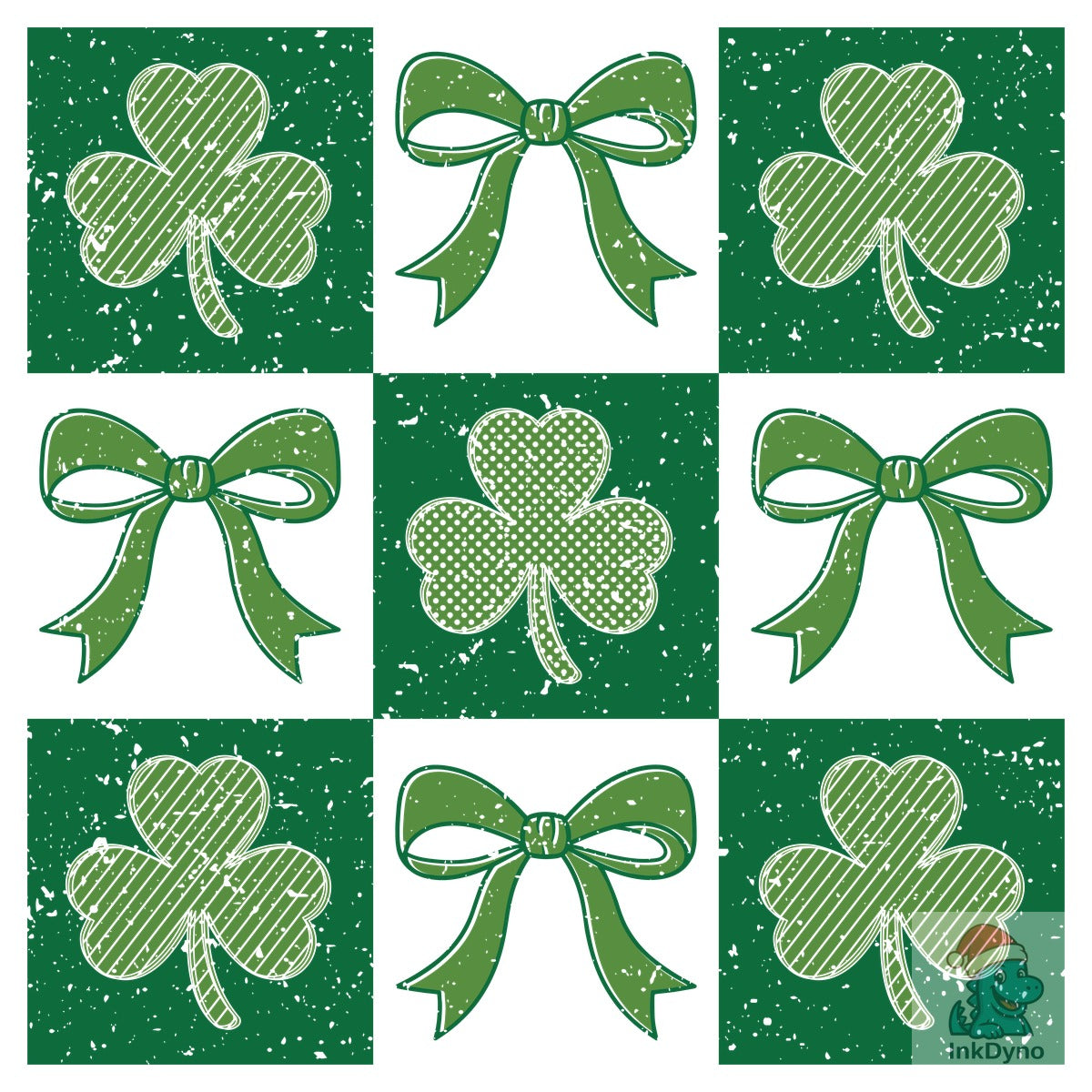 Retro Checkered St Patrick's Day Bow