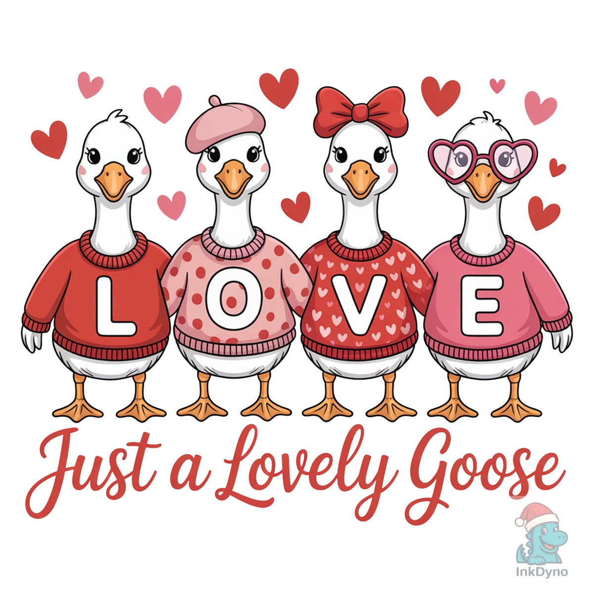 Funny Valentine Goose Cute Lovely