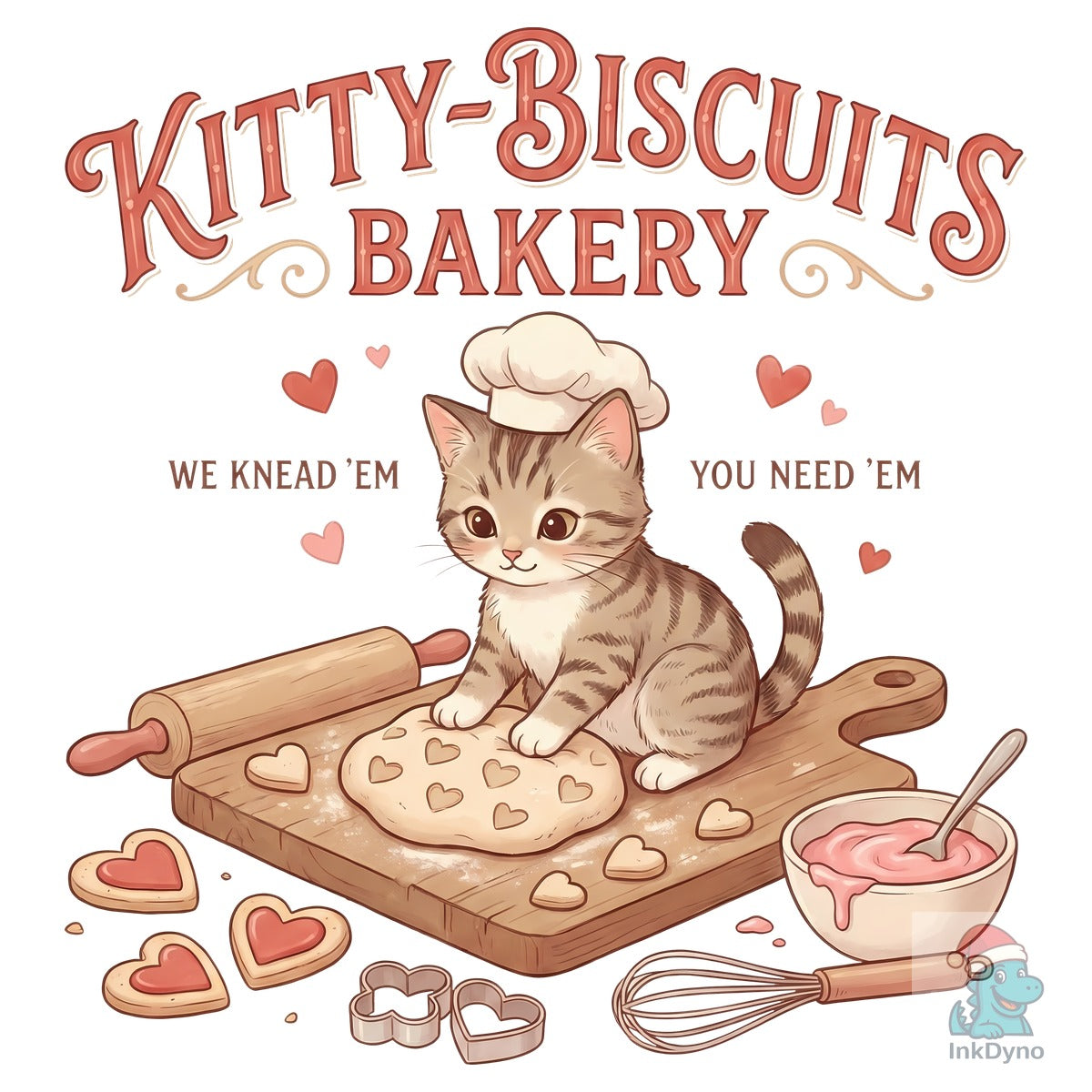 Kitty Biscuits Bakery Illustration