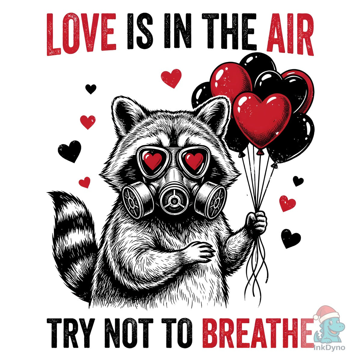Valentine Raccoon with Gas Mask