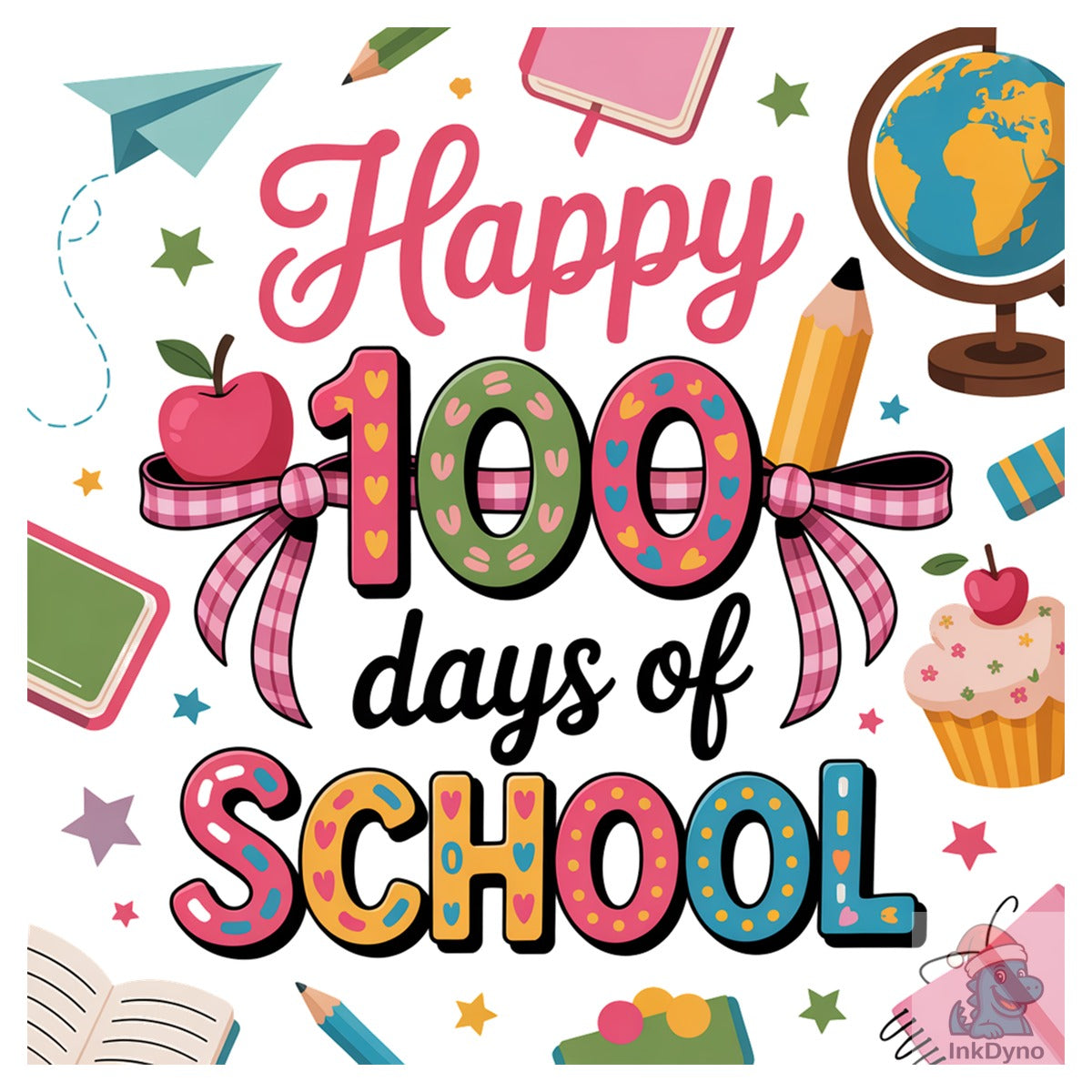 Happy 100 Days of School Bow
