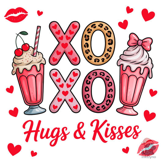 Hug and Kisses Valentines - DTF Transfer