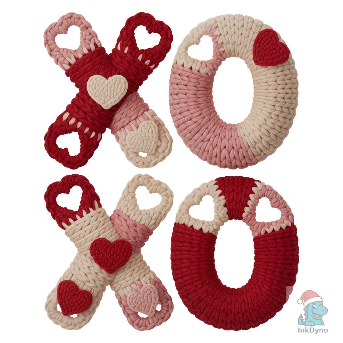 Knitted Valentine XO Alphabet