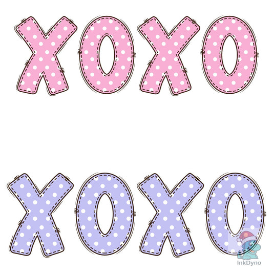 Valentine's Day XOXO Hearts - DTF Transfer