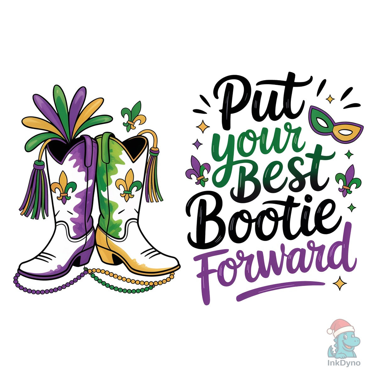 Shake Your Bootie Mardi Gras Cowboy
