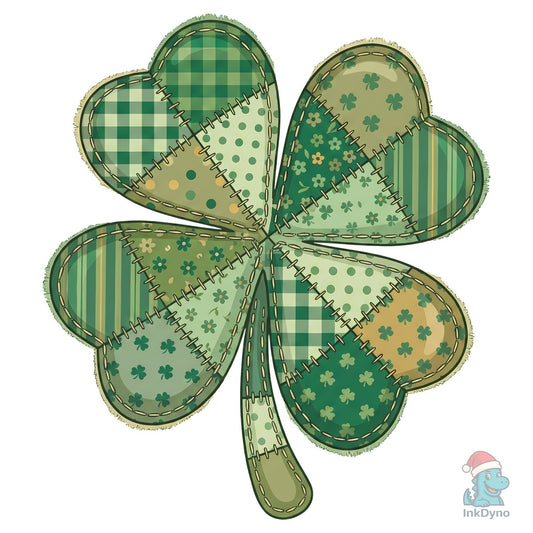 St. Patrick's Day Patchwork Shamrock - DTF Transfer