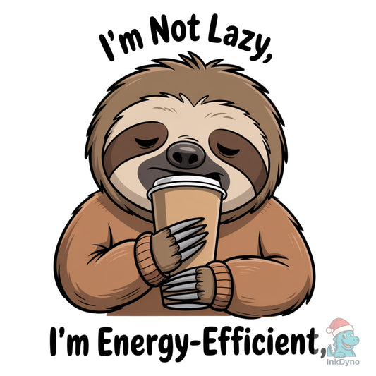 I'm Not Lazy Funny Sloth Coffee - DTF Transfer