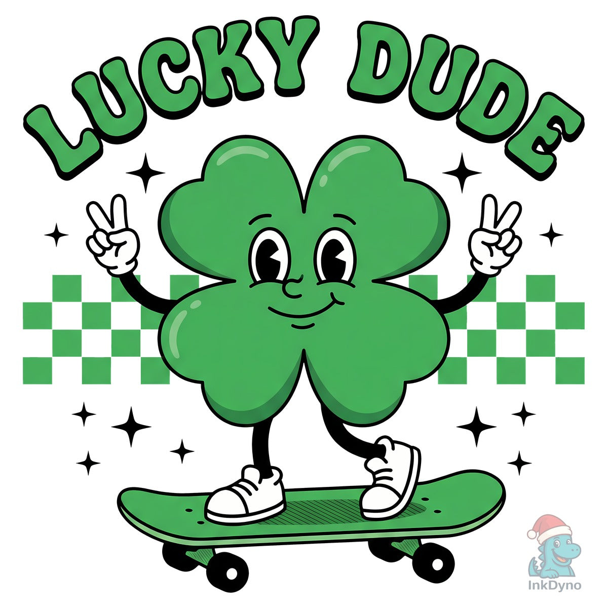 Lucky Dude Clover Skateboard Sublimation