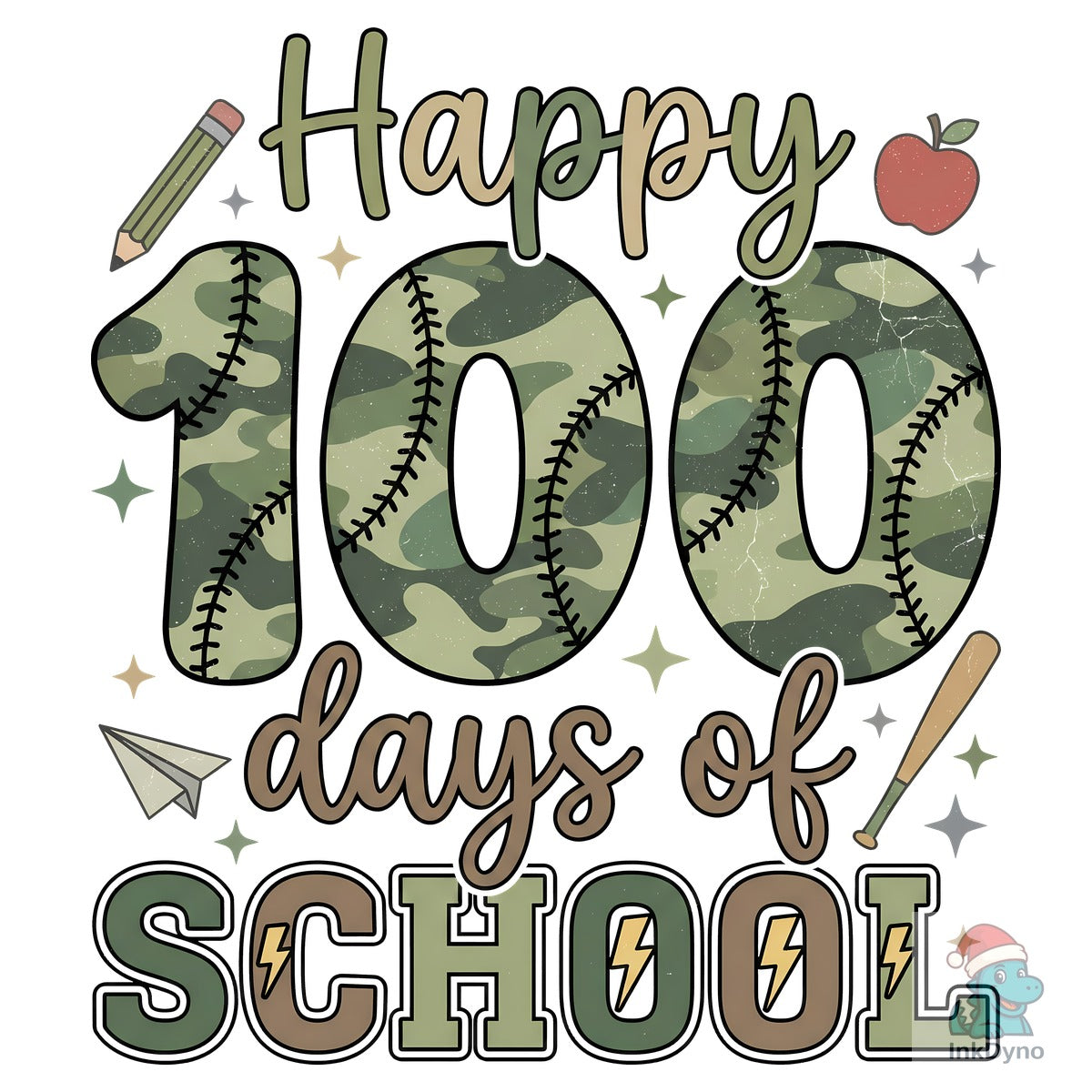 Happy 100 Days of School Camouflage