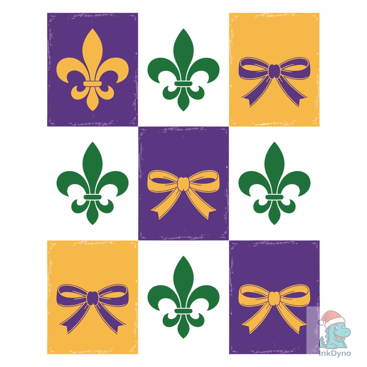 Mardi Gras Brushstroke Sublimation