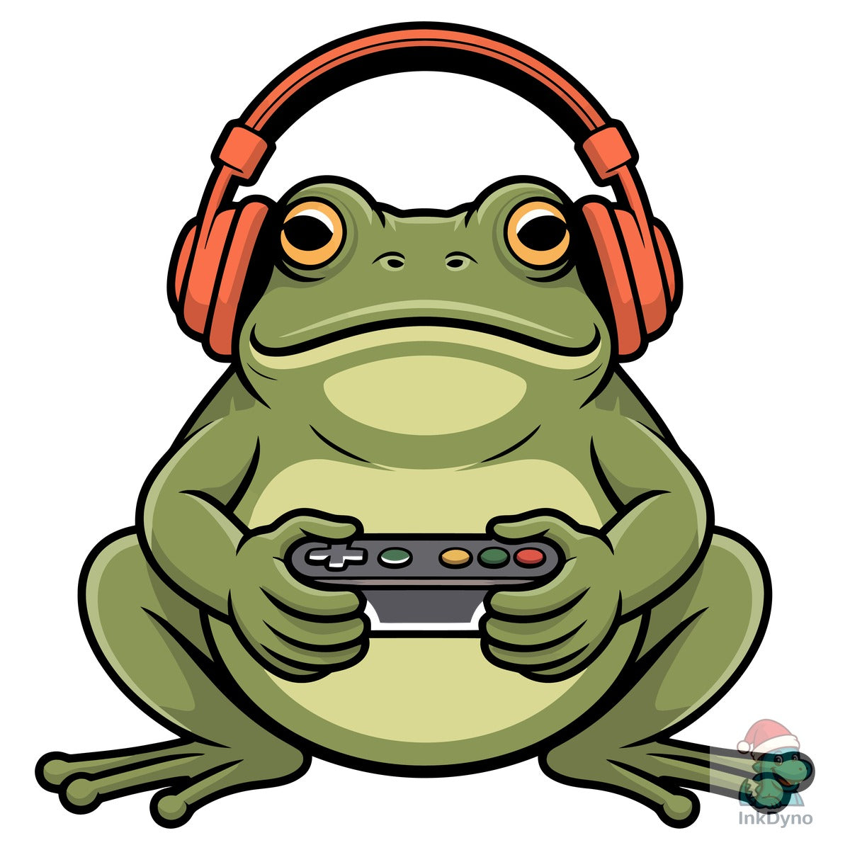 Funny Gamer Frog Vintage Gaming
