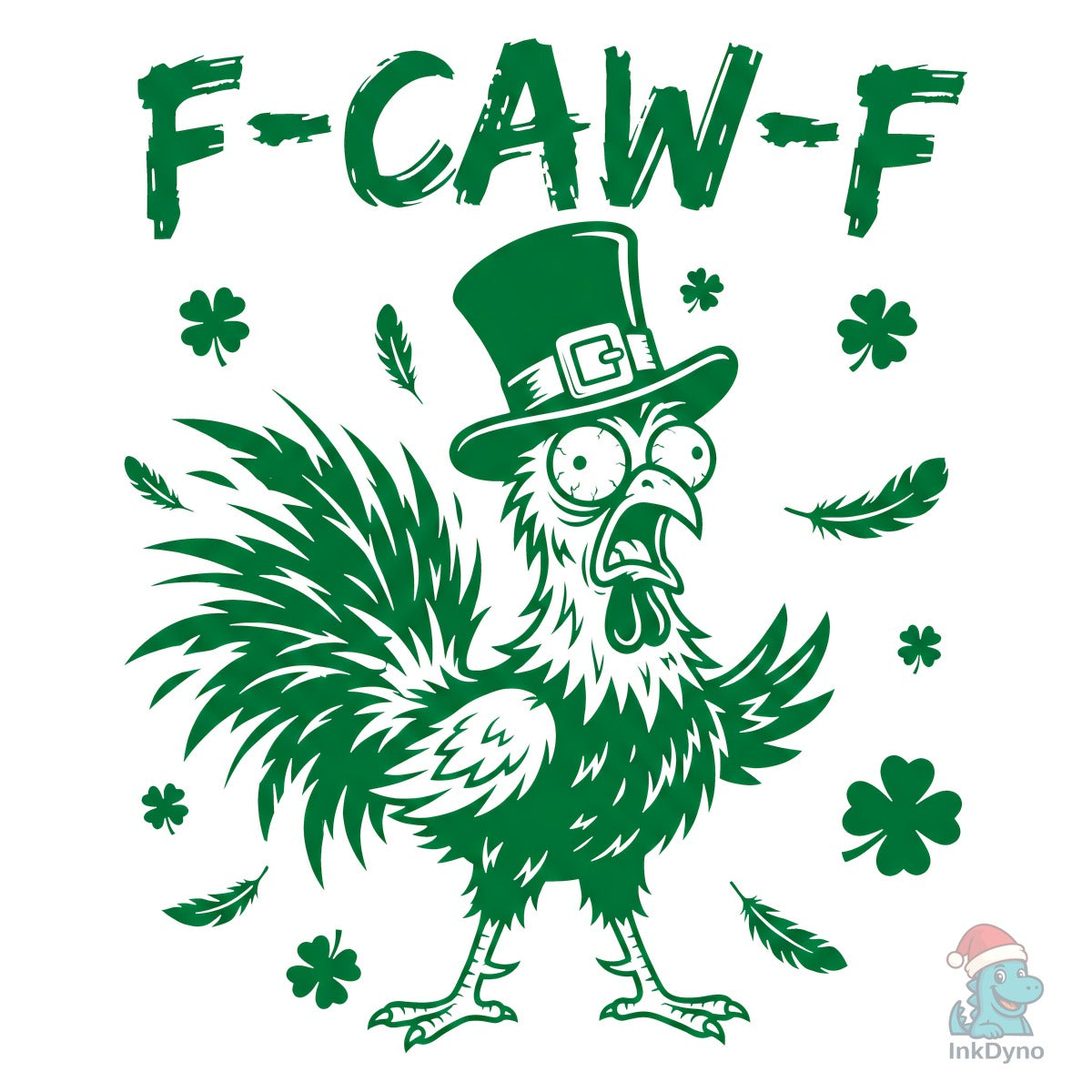 Irish F-Caw-F Green Rooster Funny
