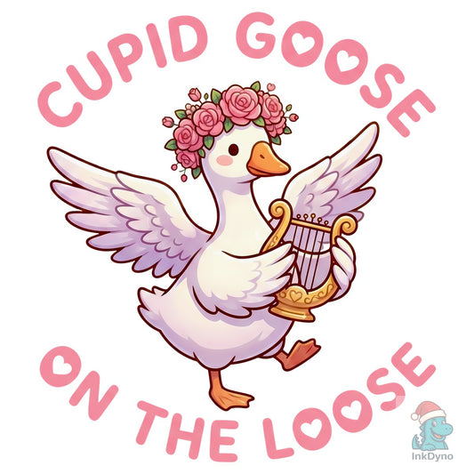 Cupid Goose on the Loose Valentine - DTF Transfer