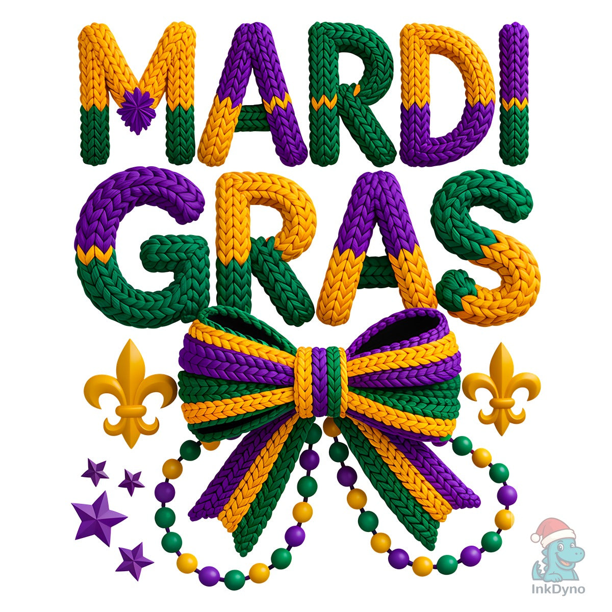 Faux Yran Latch Hook Mardi Gras